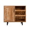 Flash Furniture Elmont Bar and Sideboard w/Shaker Style Single Door Cabinet w/Hanging Glass and Shelves, Lght Brwn NAN-F-HY-B23113-LTBRN-GG - alternate 4
